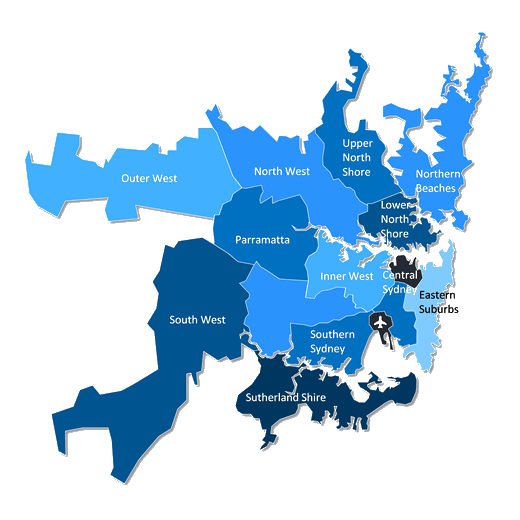 Sydney region map